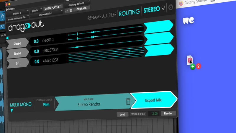 Drag audio to anywhere