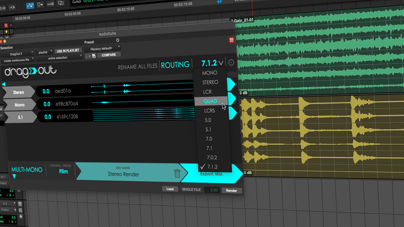 Export a full mixdown, individual tracks, or stems