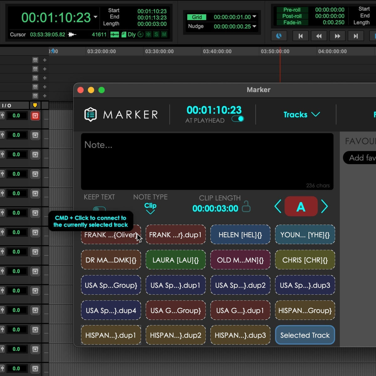 Better Markup for SFX and ADR using Audiokids Marker